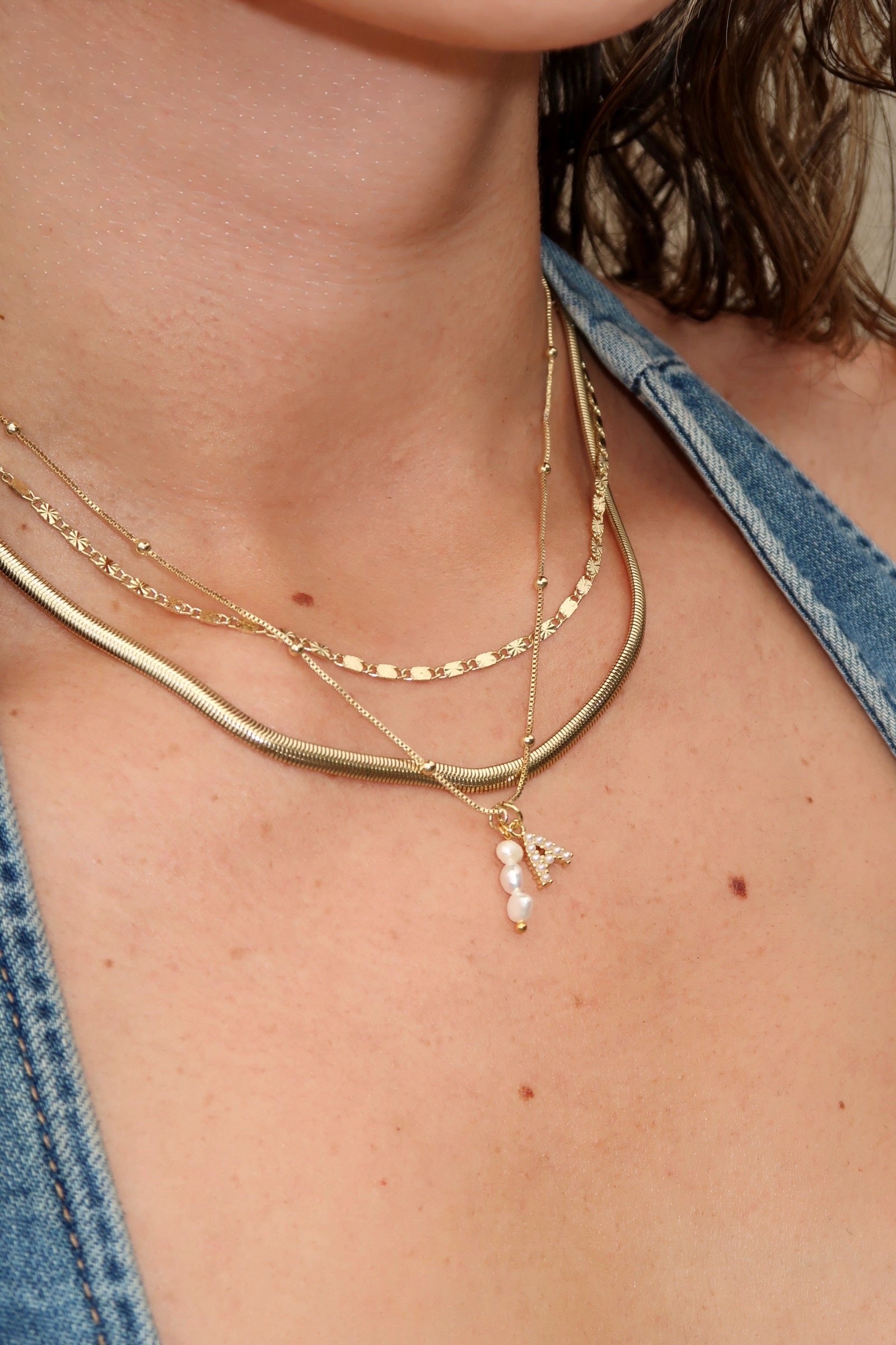 Pearl Initial Necklace