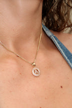 Halo Initial Necklace